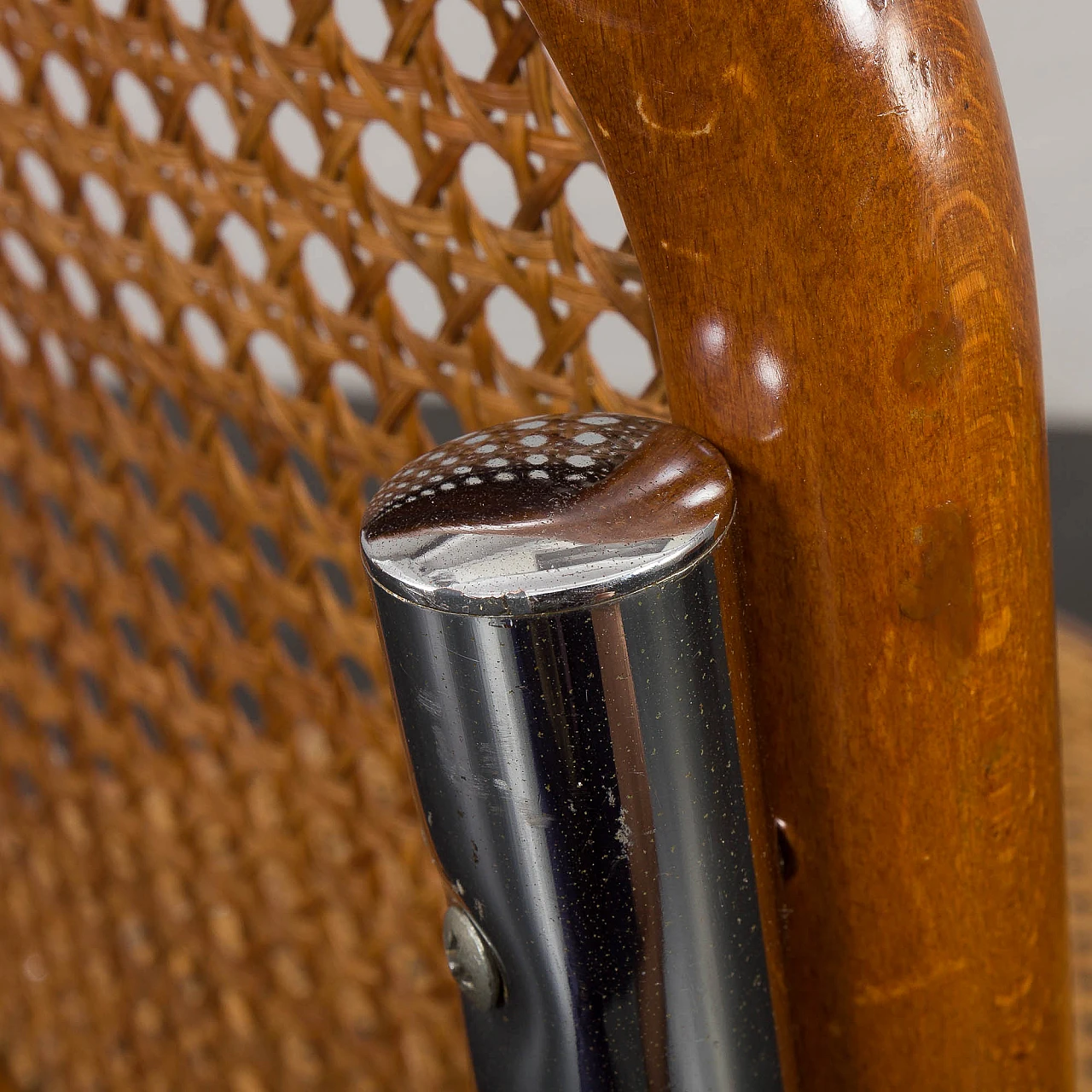 Cesca chair in steel & woven cane by Marcel Breuer, 1950s 2