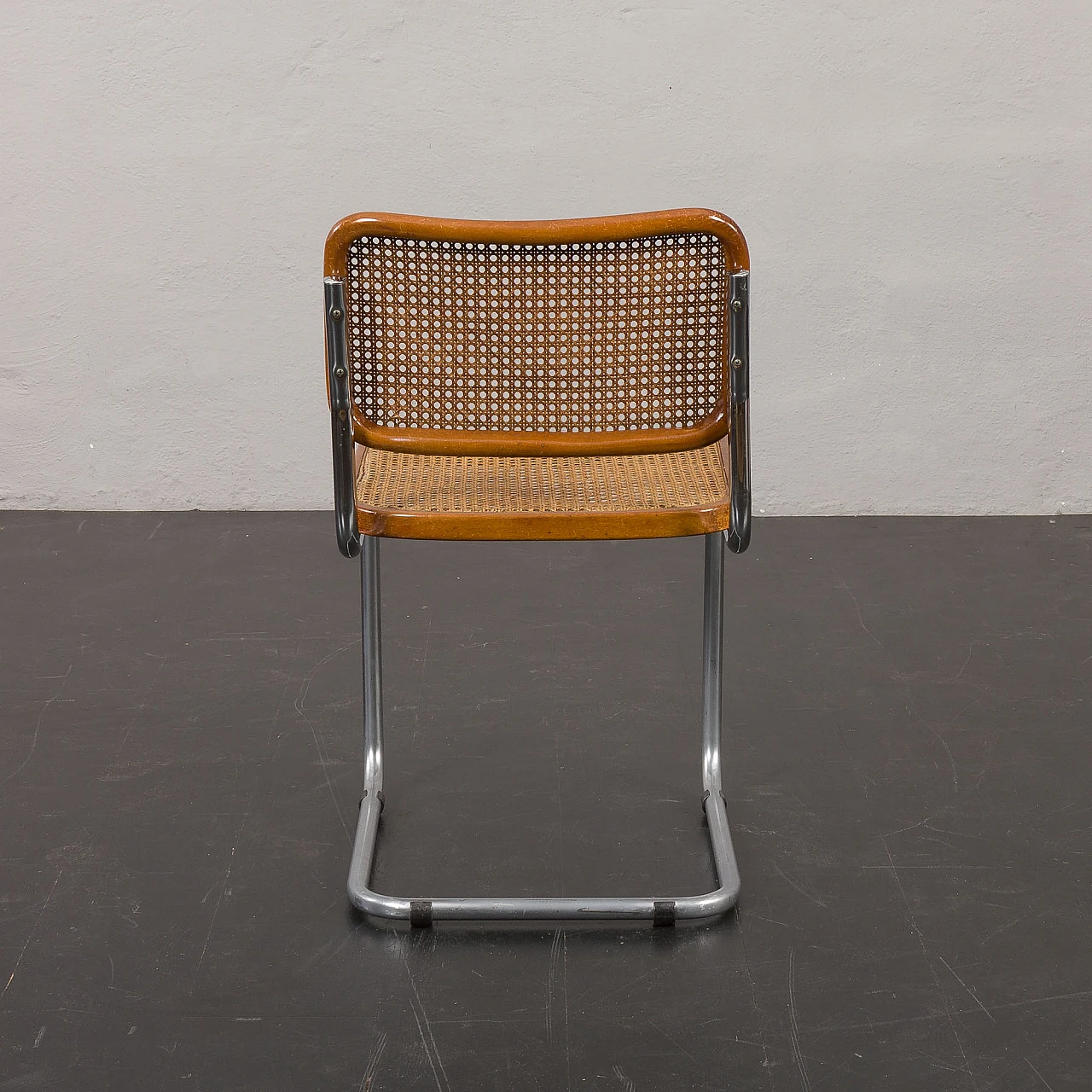 Cesca chair in steel & woven cane by Marcel Breuer, 1950s 6