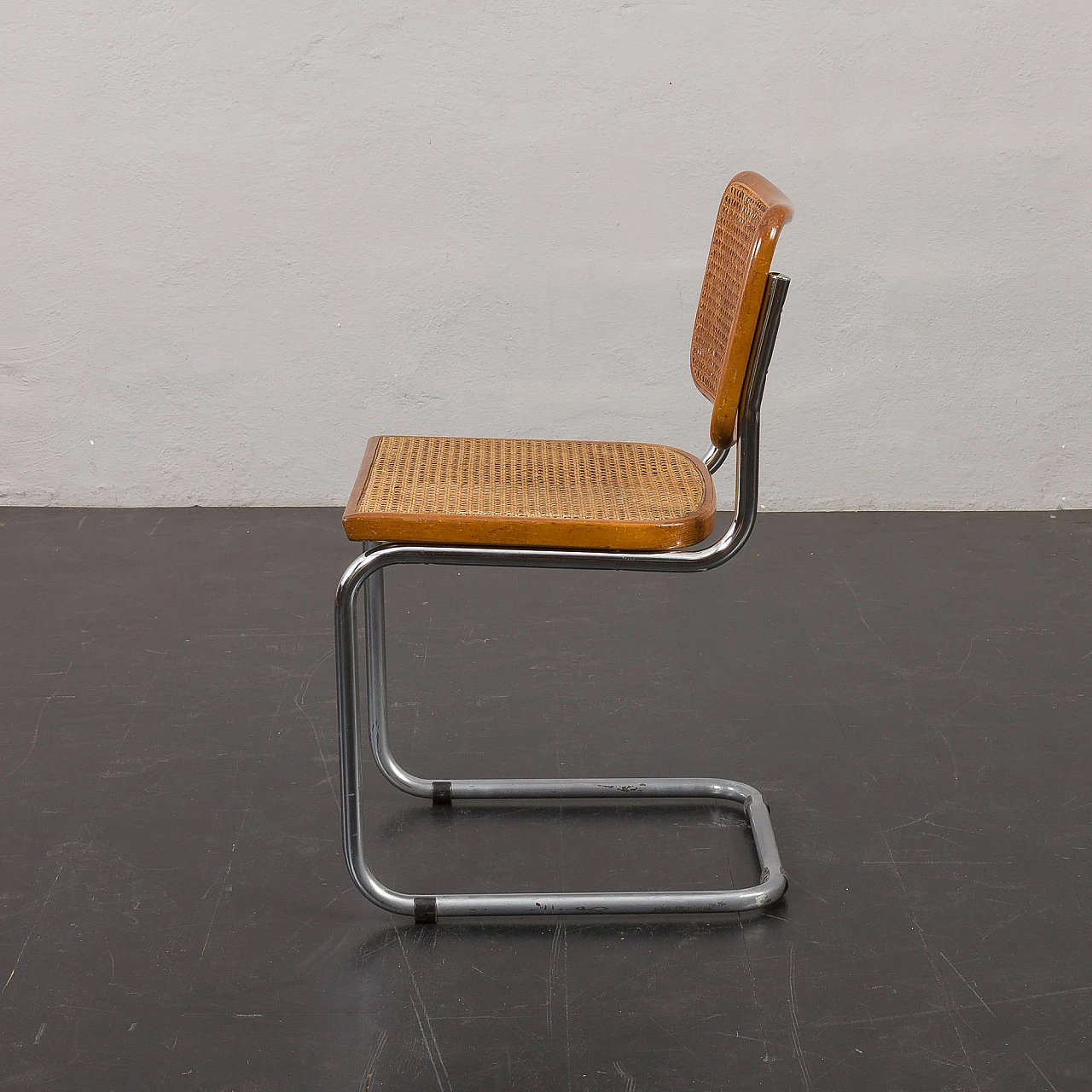 Cesca chair in steel & woven cane by Marcel Breuer, 1950s 8