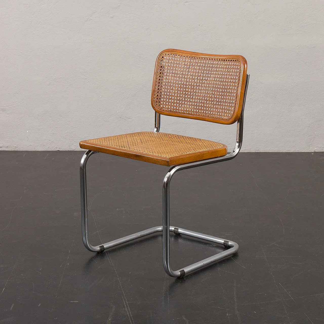 Cesca chair in steel & woven cane by Marcel Breuer, 1950s 9