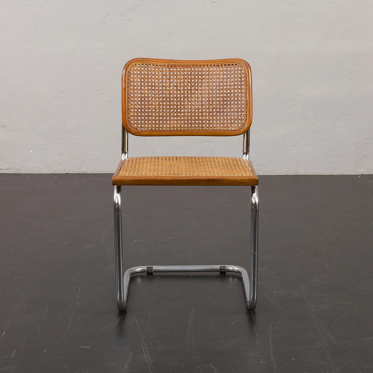 Cesca chair in steel & woven cane by Marcel Breuer, 1950s 10