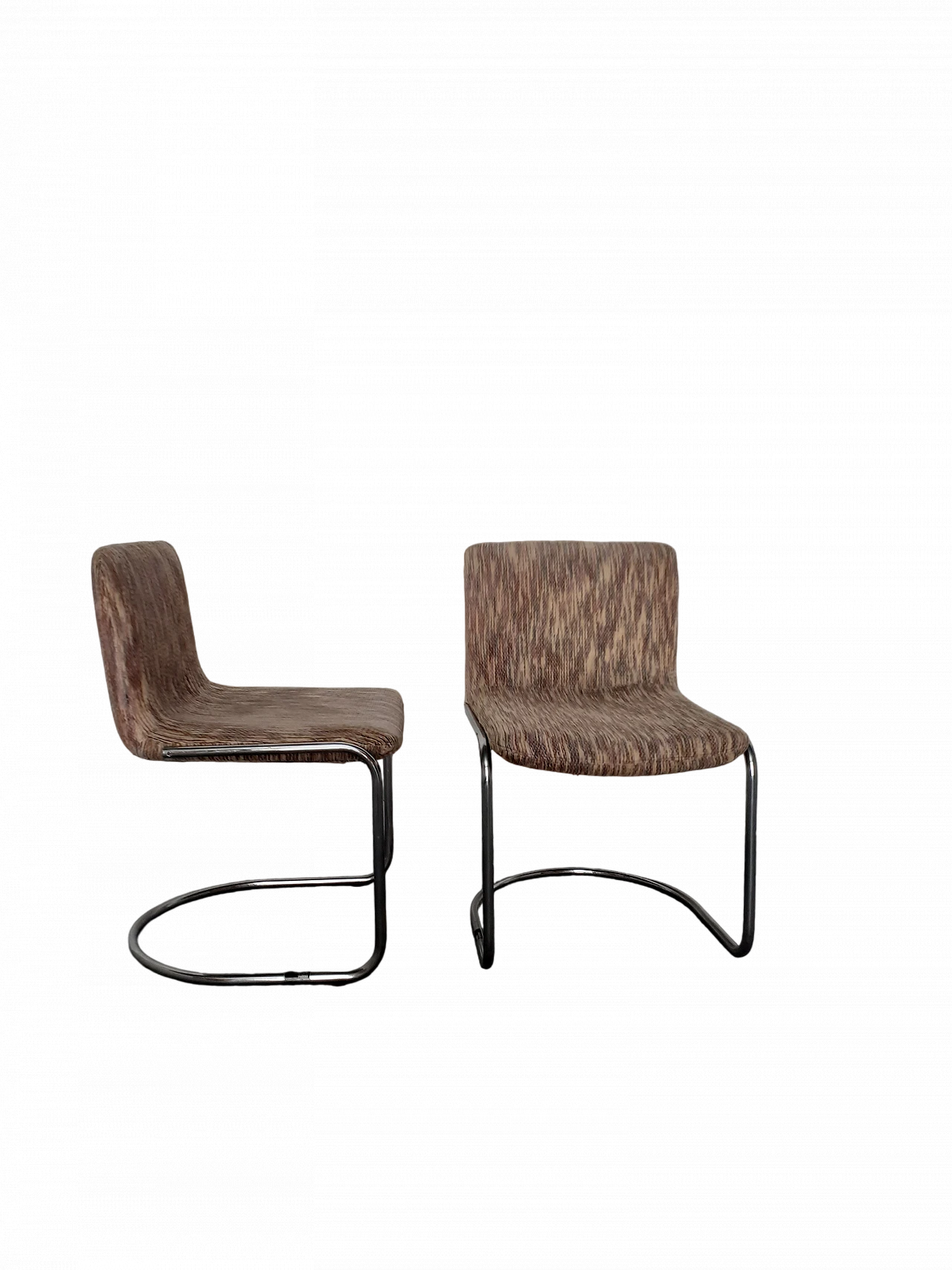 Pair of Lens chairs by Giovanni Offredi for Saporiti, 1970s 11