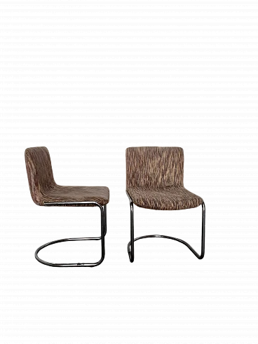 Pair of Lens chairs by Giovanni Offredi for Saporiti, 1970s