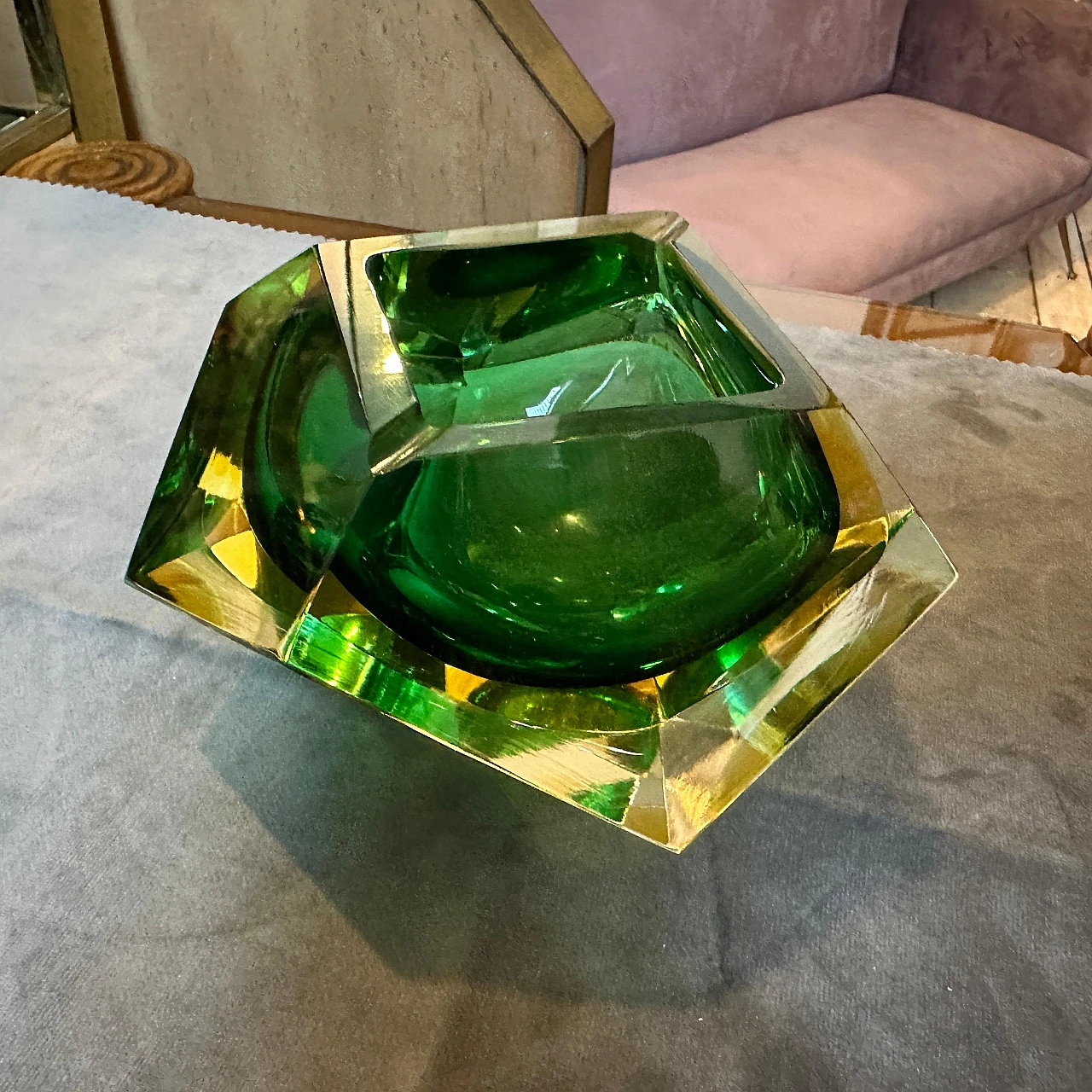 Submerged Murano glass ashtray by Seguso, 1970s 4