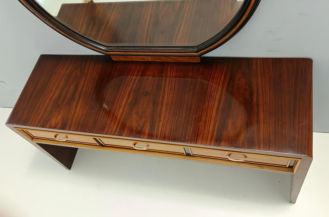 Walnut and birch vanity table attributed to Paolo Buffa, 1950s 11