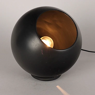 Lampada da tavolo regolabile a sfera in metallo, anni '60