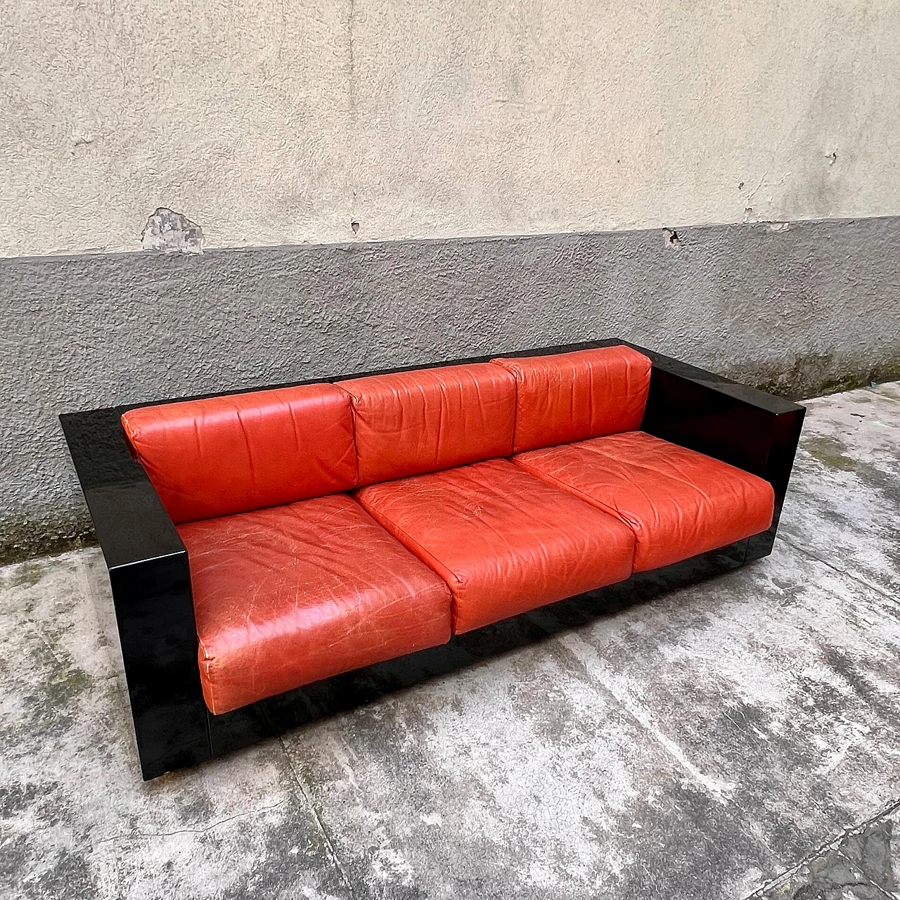 Saratoga three-seater sofa by Vignelli for Poltronova, 1960s 3