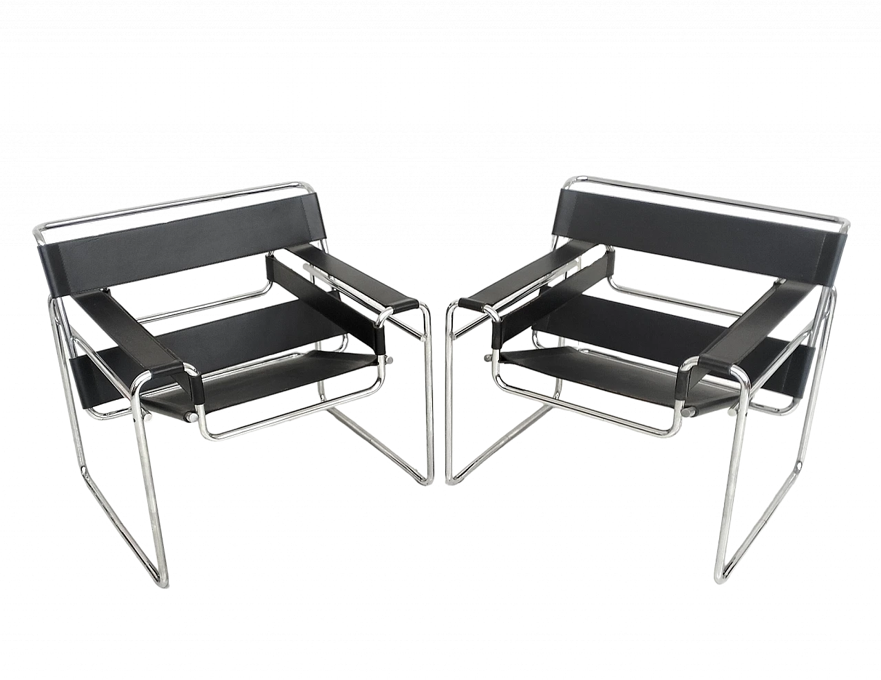 Pair of Wassily armchairs by Marcel Breuer for Gavina, 1970s 24