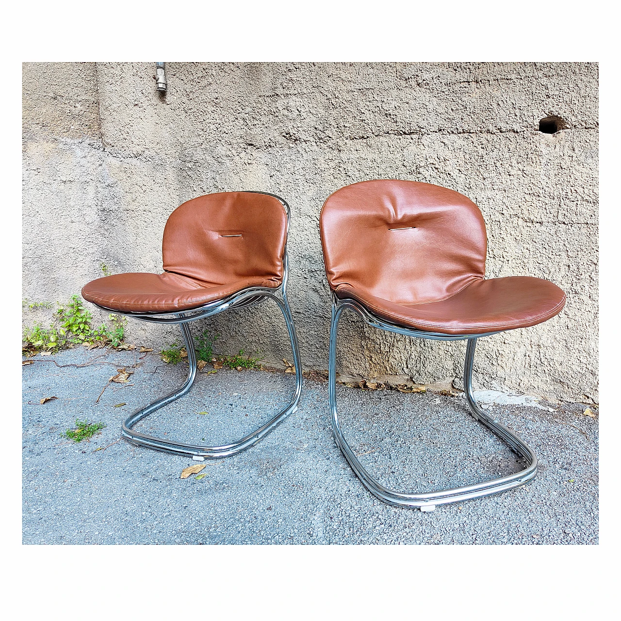 Pair of Sabrina chairs by Gastone Rinaldi for Rima, 1970s 2