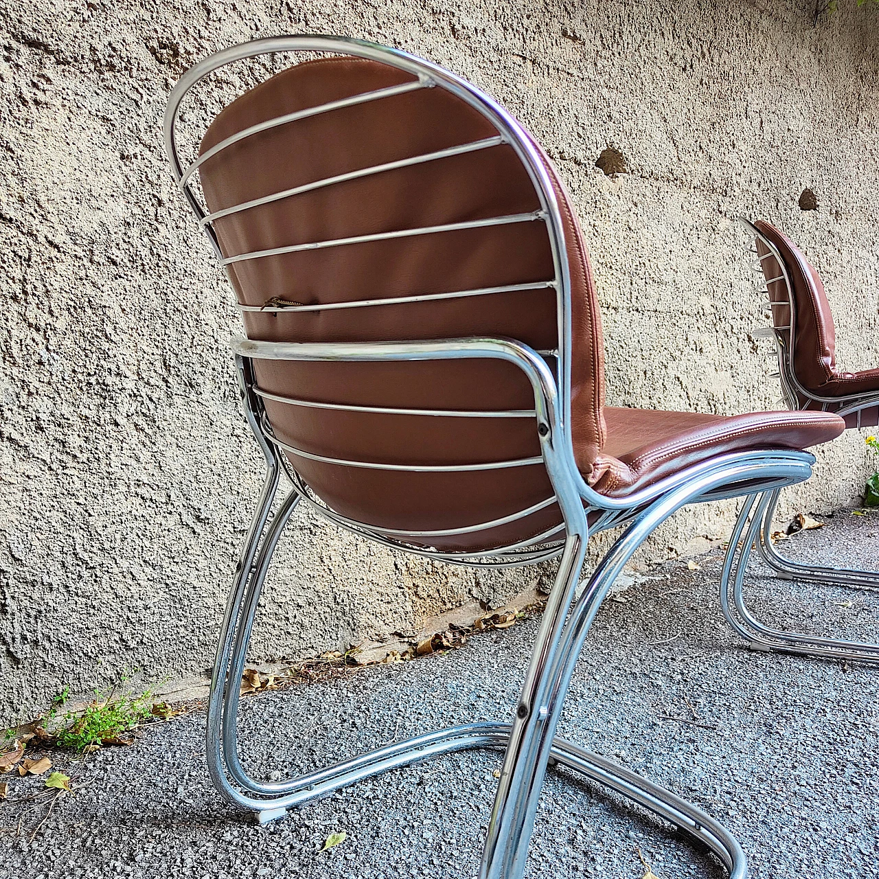 Pair of Sabrina chairs by Gastone Rinaldi for Rima, 1970s 7