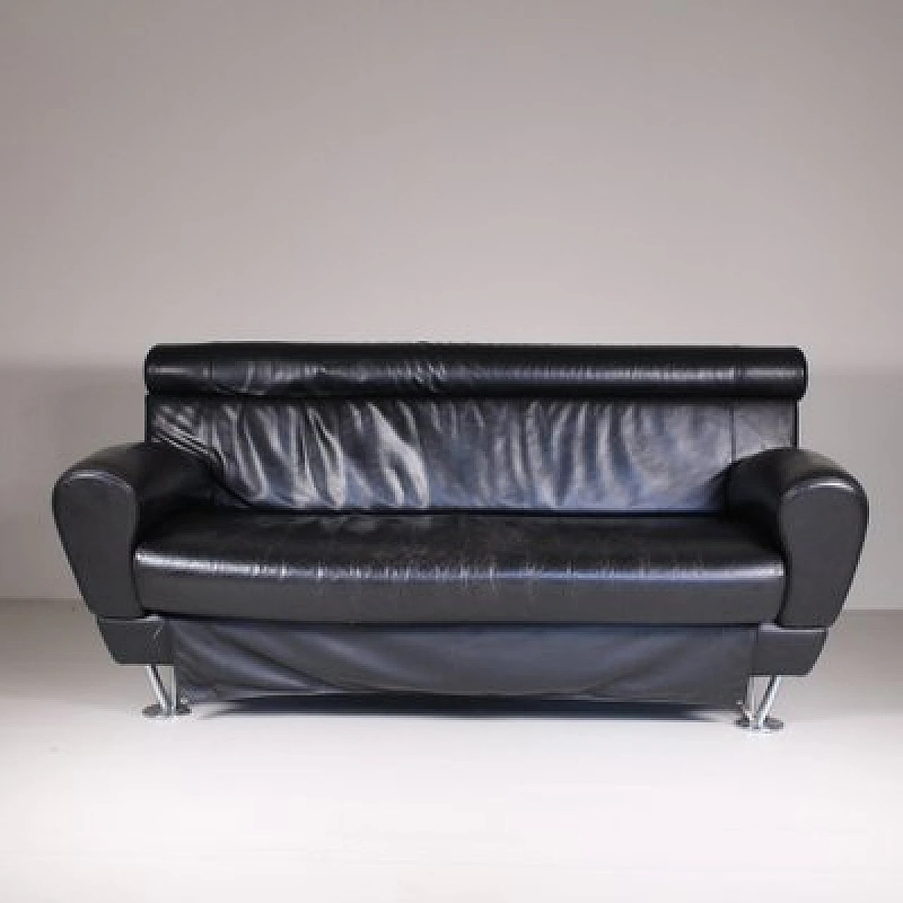 Balzo black two-seater sofa by Massimo Iosa Ghini for Moroso, 1987 7