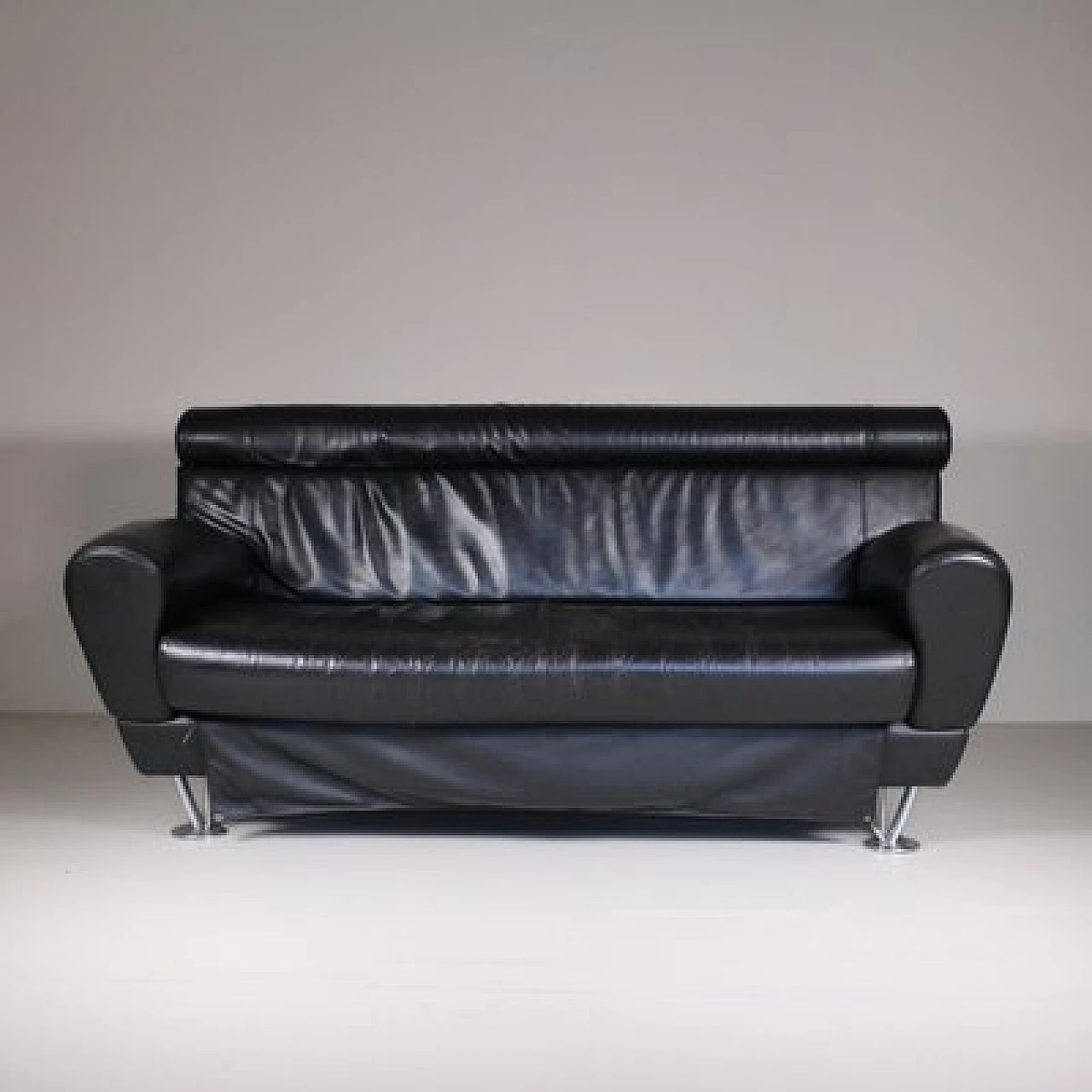 Balzo black two-seater sofa by Massimo Iosa Ghini for Moroso, 1987 11