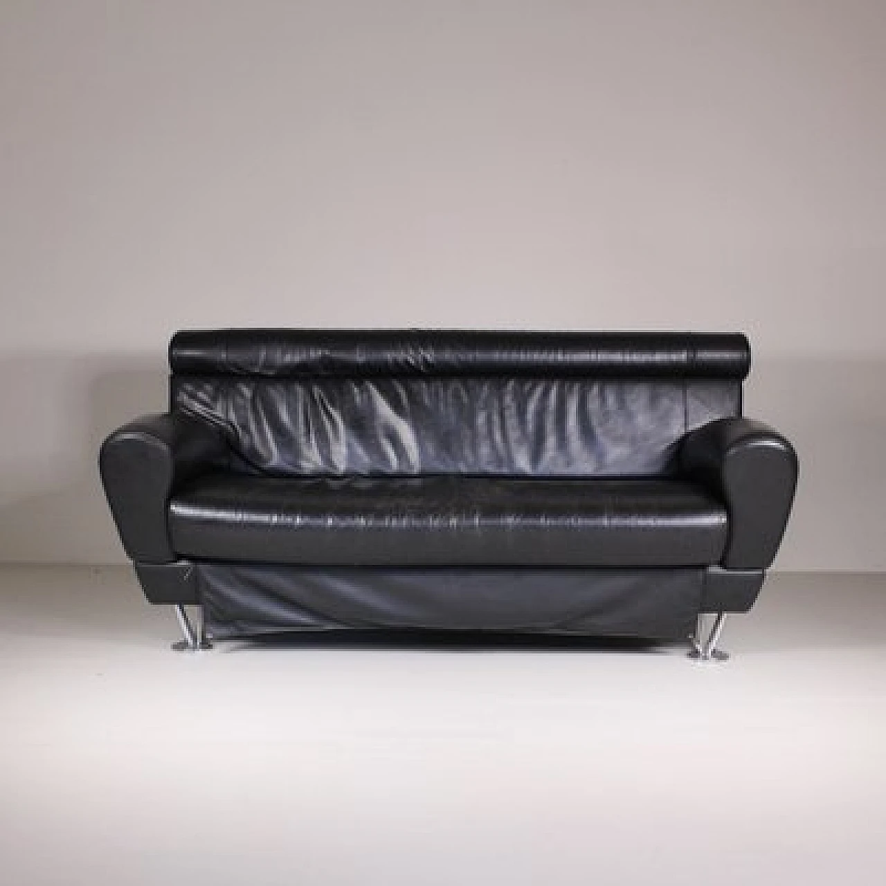 Balzo black two-seater sofa by Massimo Iosa Ghini for Moroso, 1987 12