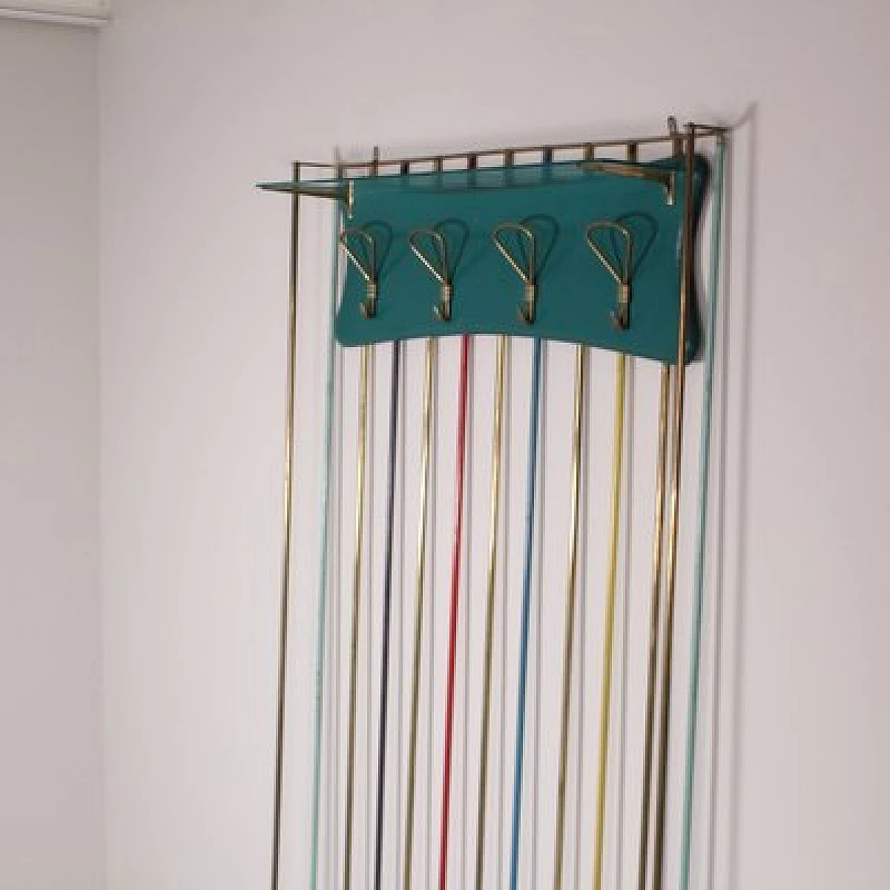 Multicolor metal coat rack, 1960s 4