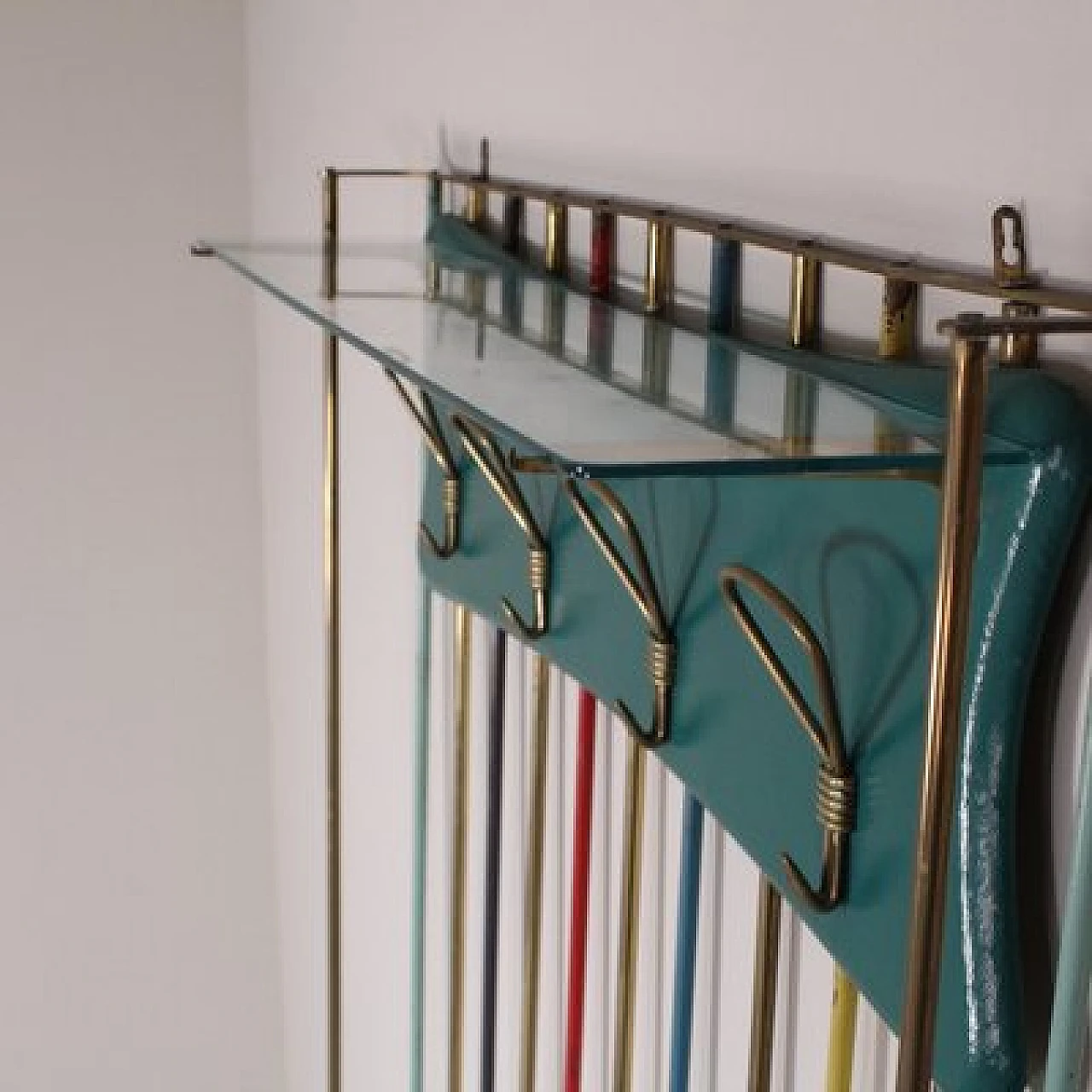 Multicolor metal coat rack, 1960s 5