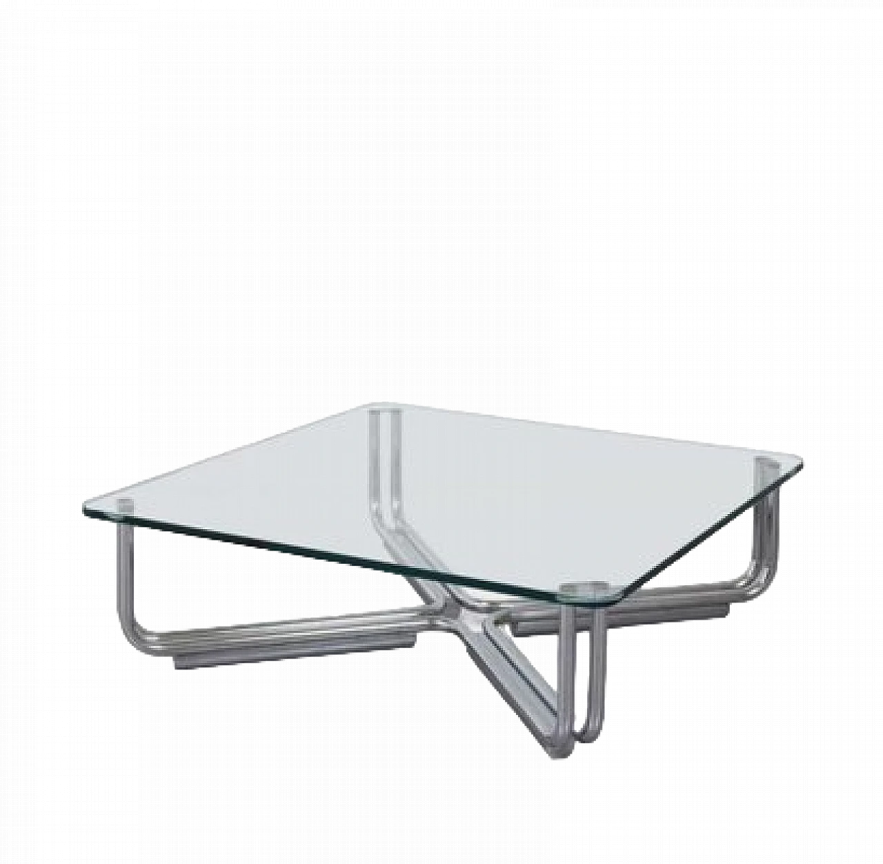 Coffee table 784 in glass & iron by G. Frattini for Cassina, 1960s 5