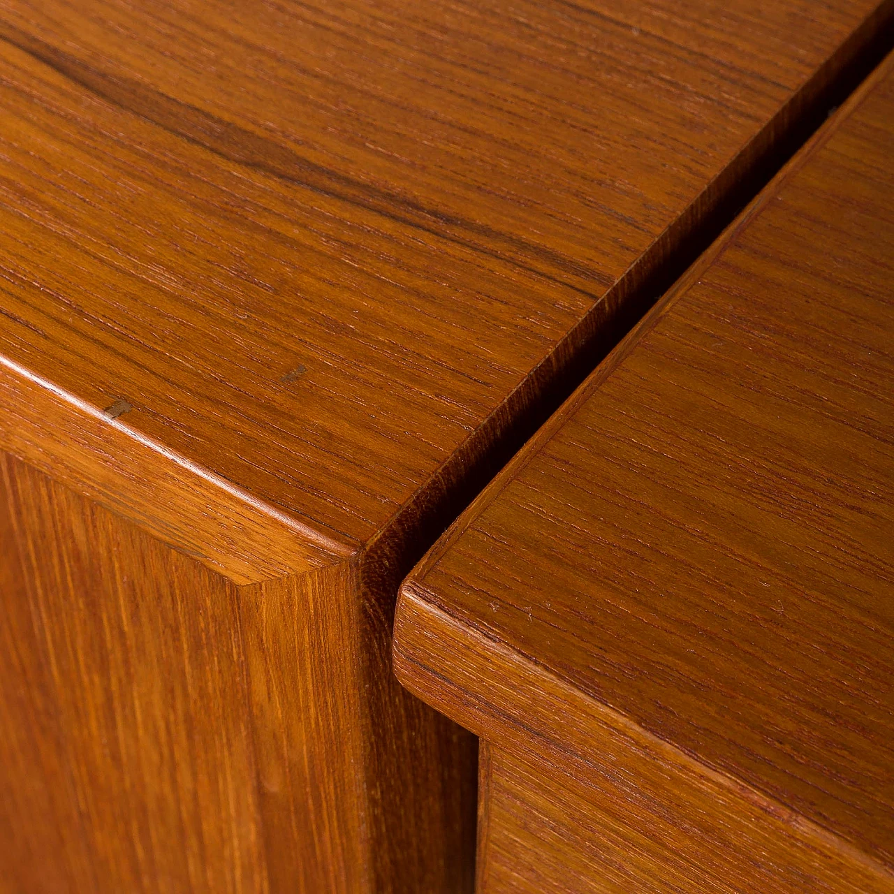 Teak wall unit with desk by K. Kristiansen for FM Møbler, 1960s 2