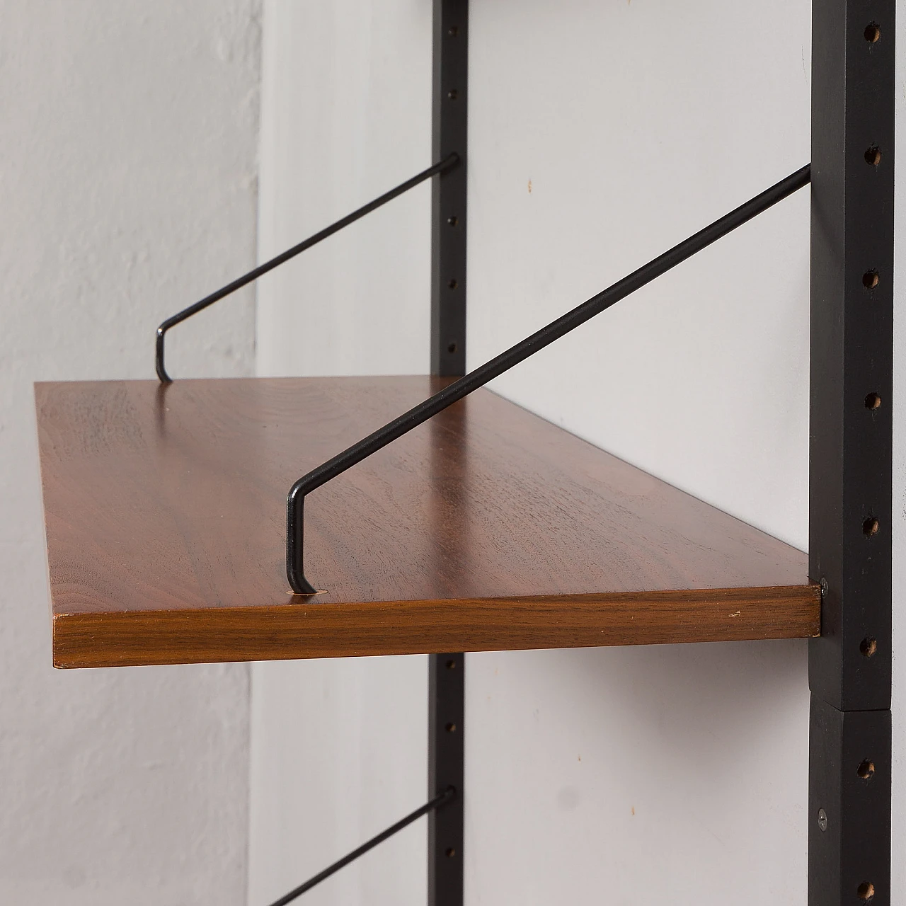 Walnut & metal wall unit with desk by Poul Cadovius for Cado, 1960s 2