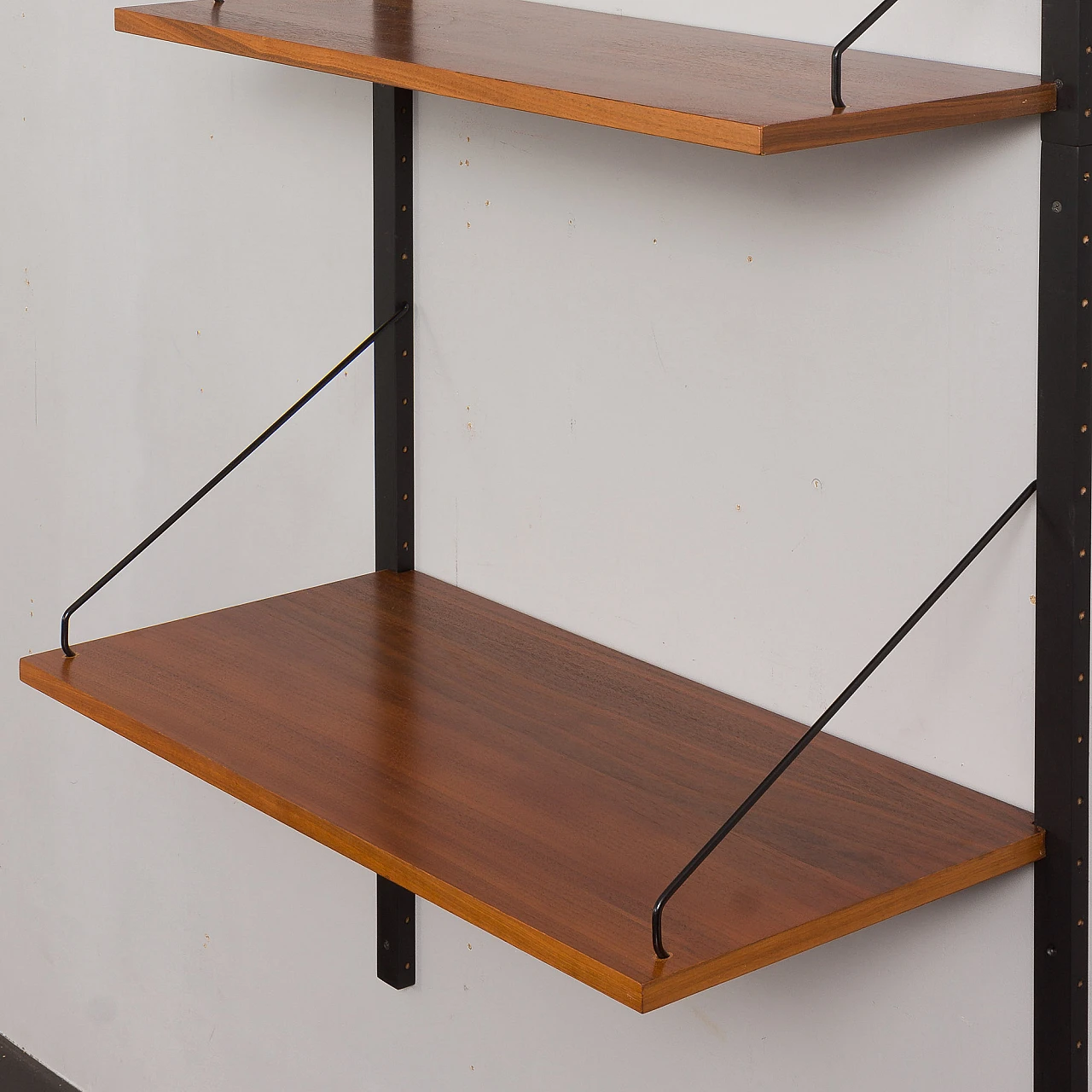 Walnut & metal wall unit with desk by Poul Cadovius for Cado, 1960s 4