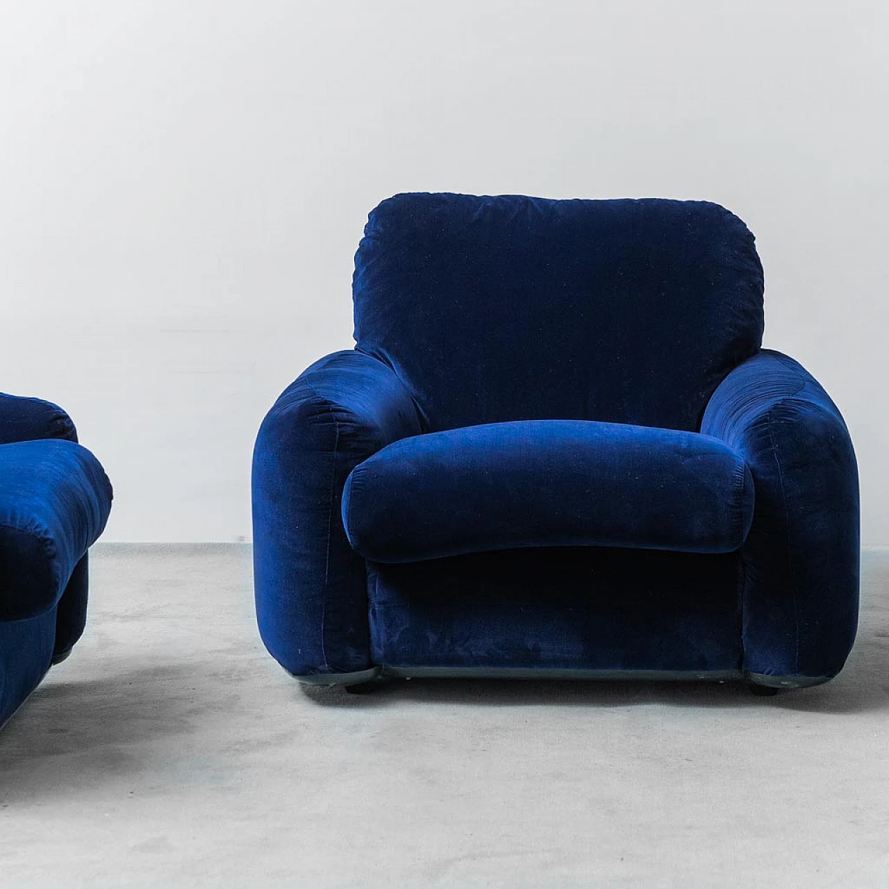 Pair of Piumotto armchairs by Arrigo Arrigoni for Busnelli, 1970s 2