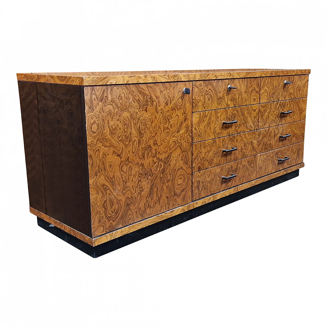 Thuja-root sideboard with black lacquered detail, 1950s 4