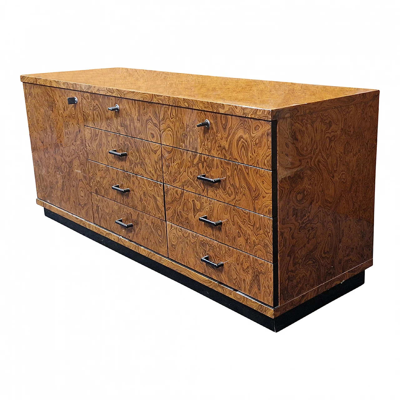 Thuja-root sideboard with black lacquered detail, 1950s 5