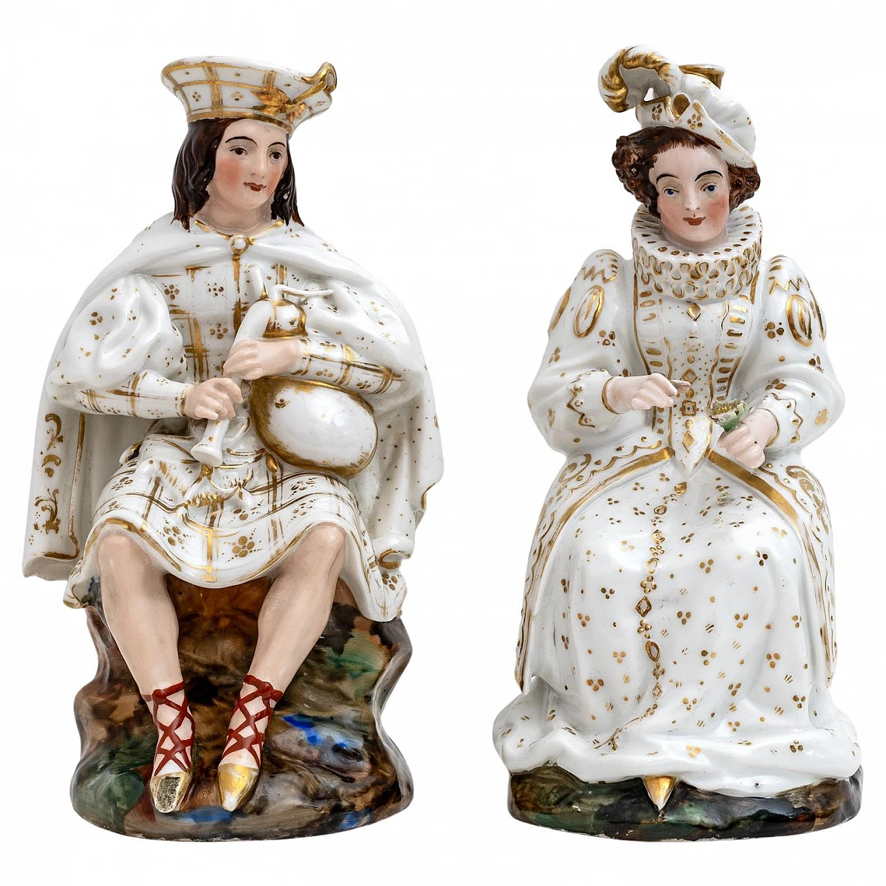 Pair of porcelain perfume holders by Jacob Petit, 19th century 1