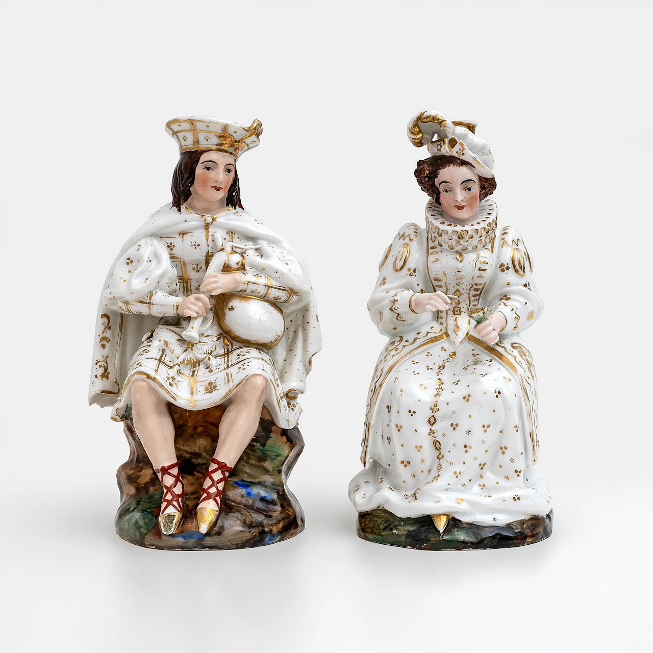 Pair of porcelain perfume holders by Jacob Petit, 19th century 2