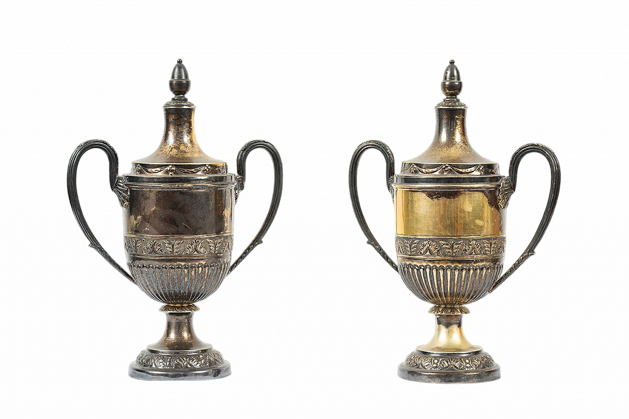 Pair of Sheffield vases, early 20th century 6