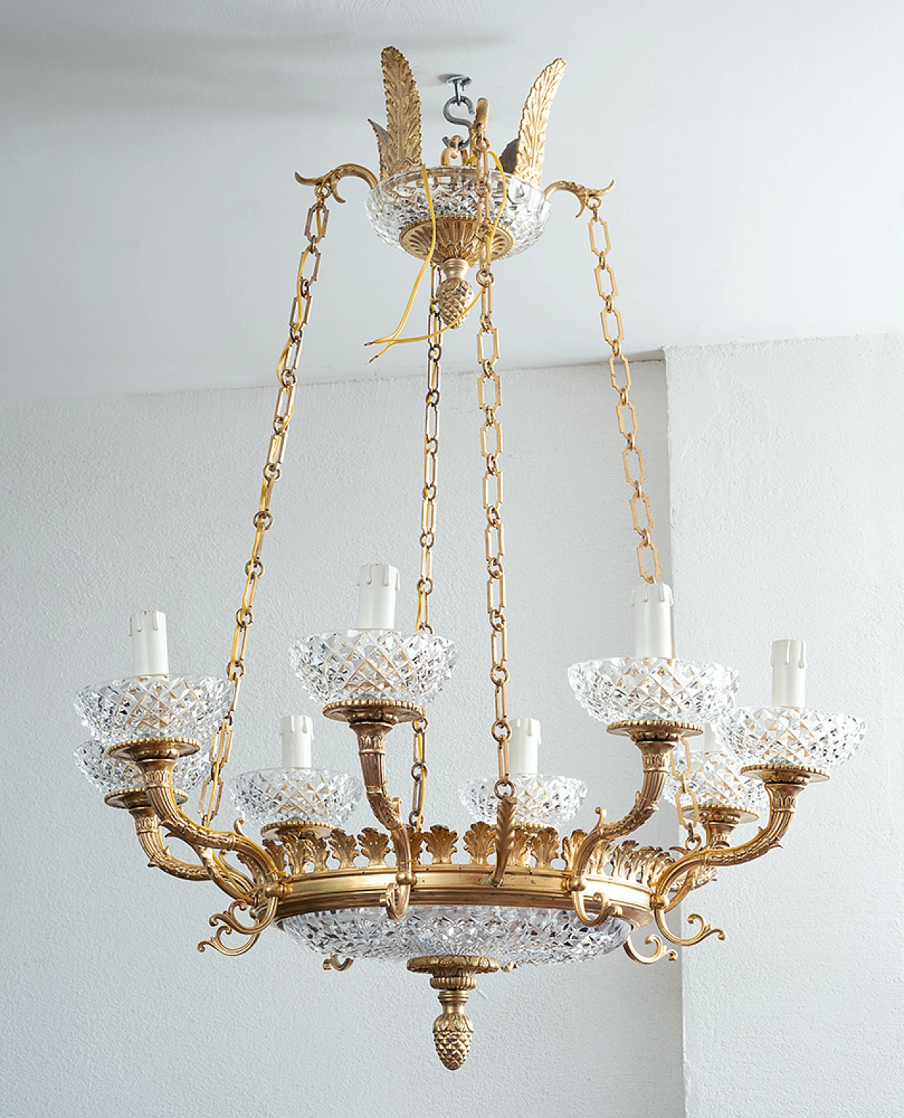 Napoleon III gilded bronze and crystal chandelier, 19th century 1