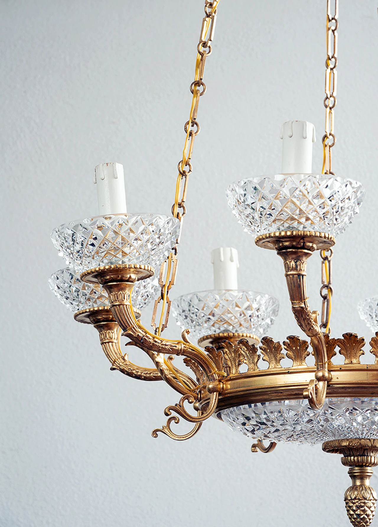 Napoleon III gilded bronze and crystal chandelier, 19th century 2