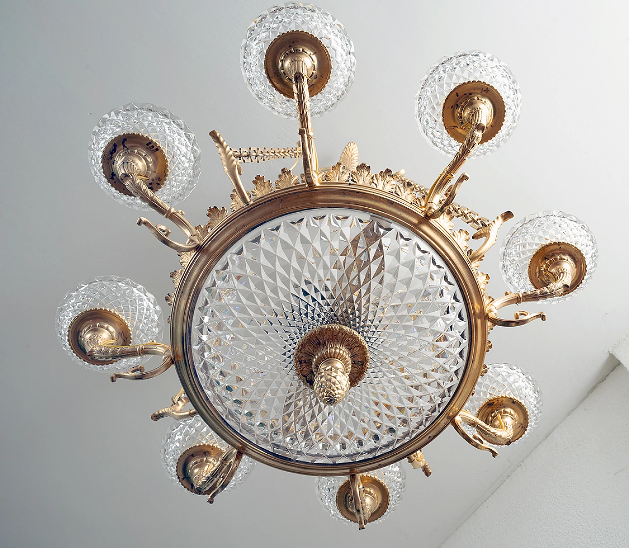 Napoleon III gilded bronze and crystal chandelier, 19th century 3