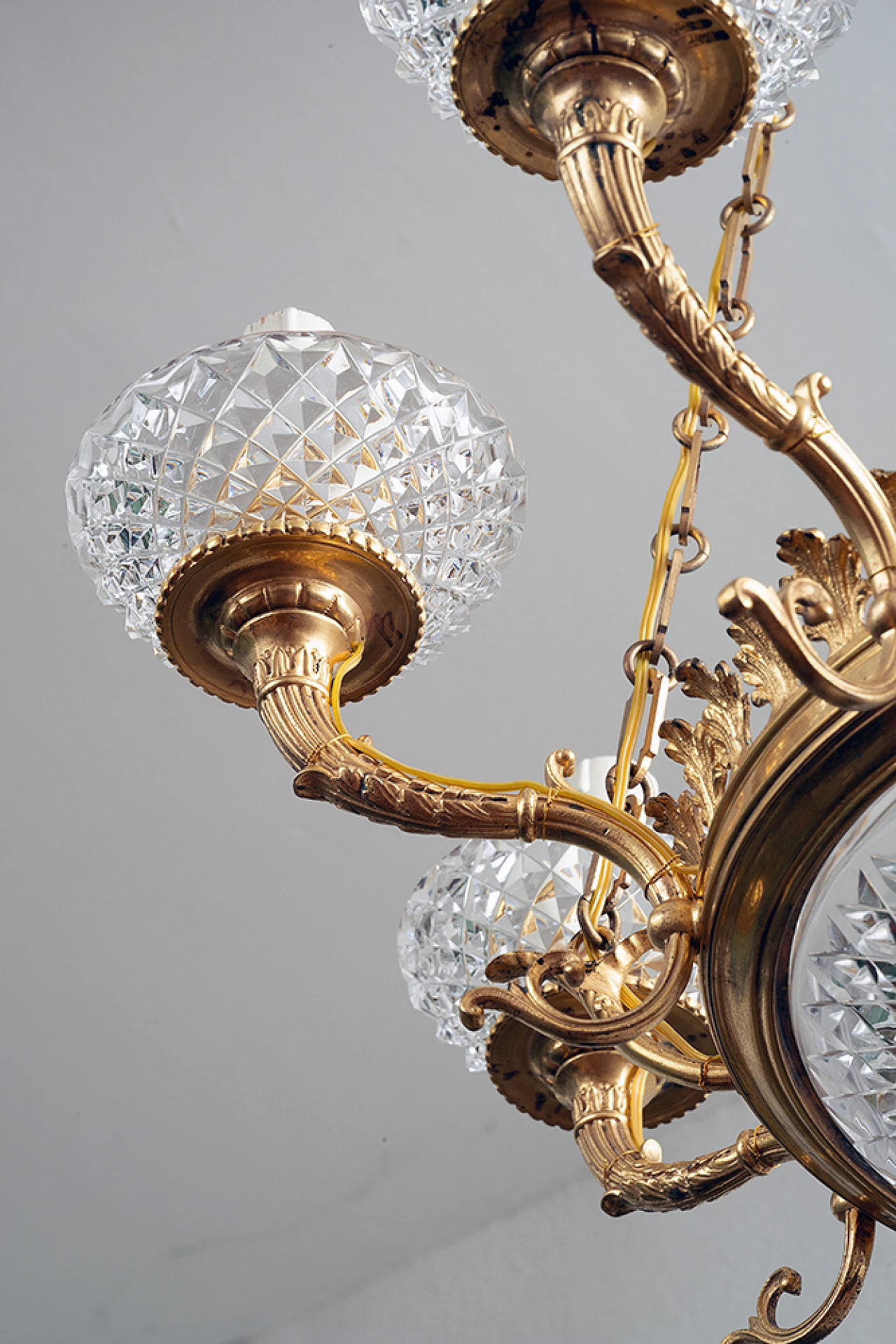 Napoleon III gilded bronze and crystal chandelier, 19th century 4