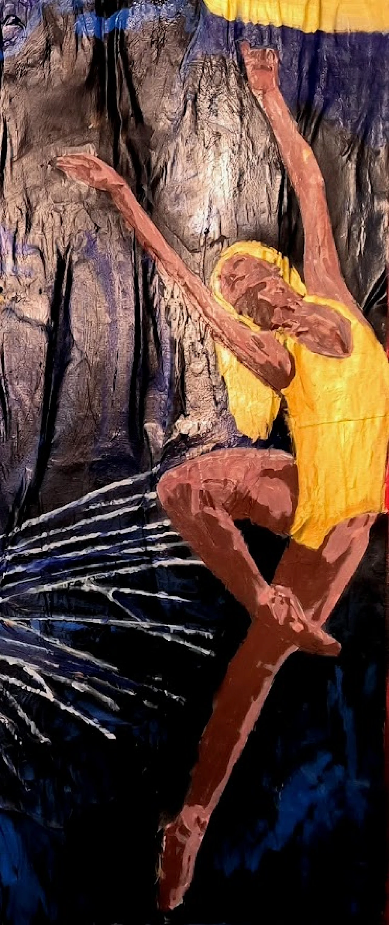 Bajo, Pantera e ballerina, dipinto in acrilico su carta e tela, 2000 1