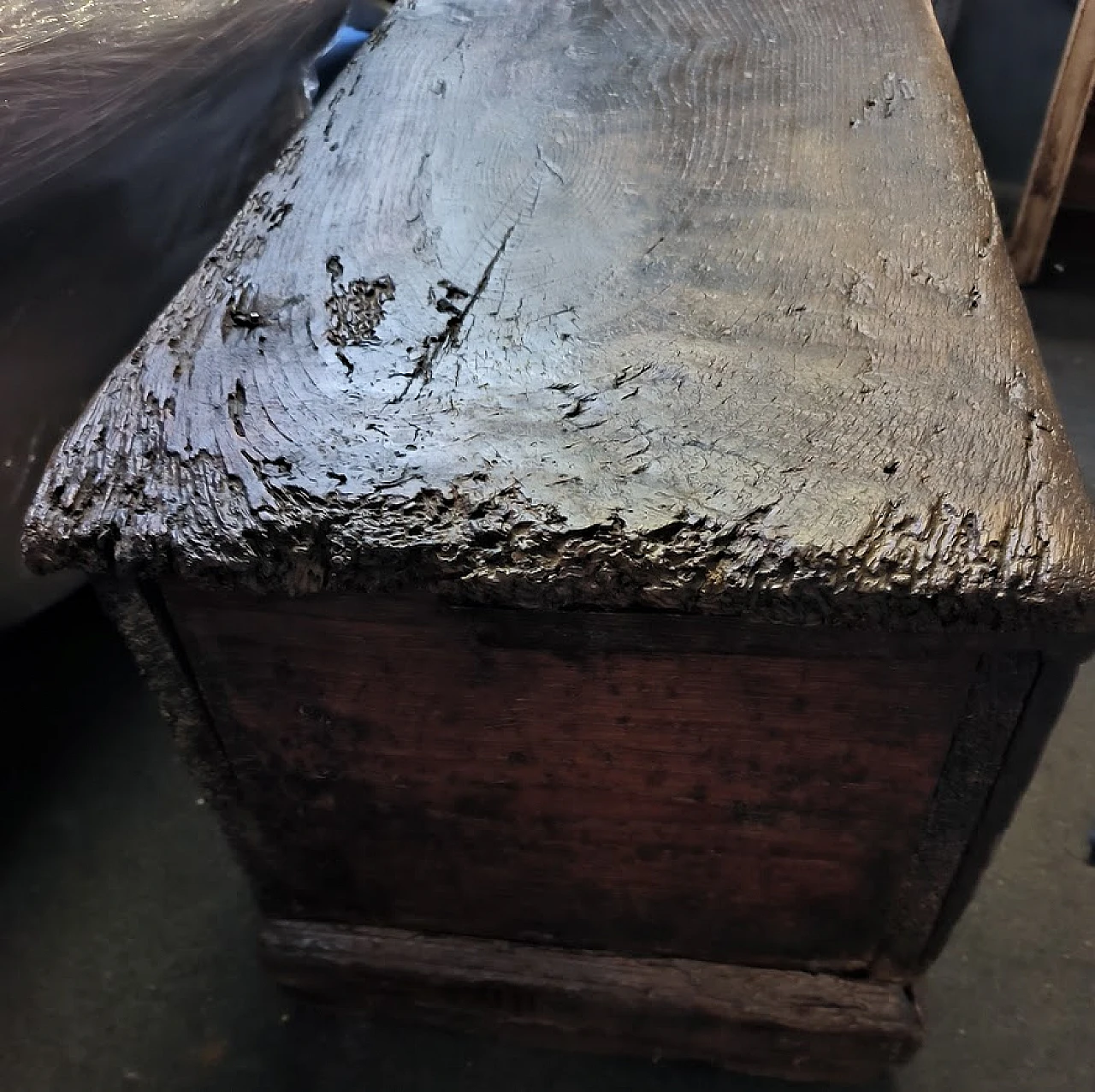 Chestnut wood chest, 18th century 9