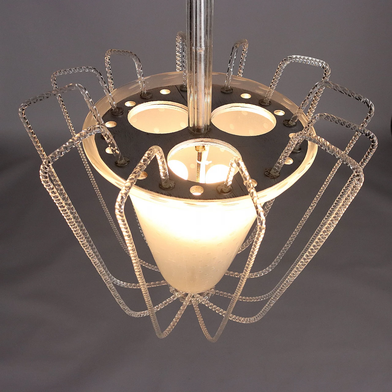 Blown glass chandelier, 1940s 5