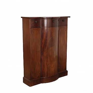 Mahogany sideboard with faux drawers & domed door, 19th century