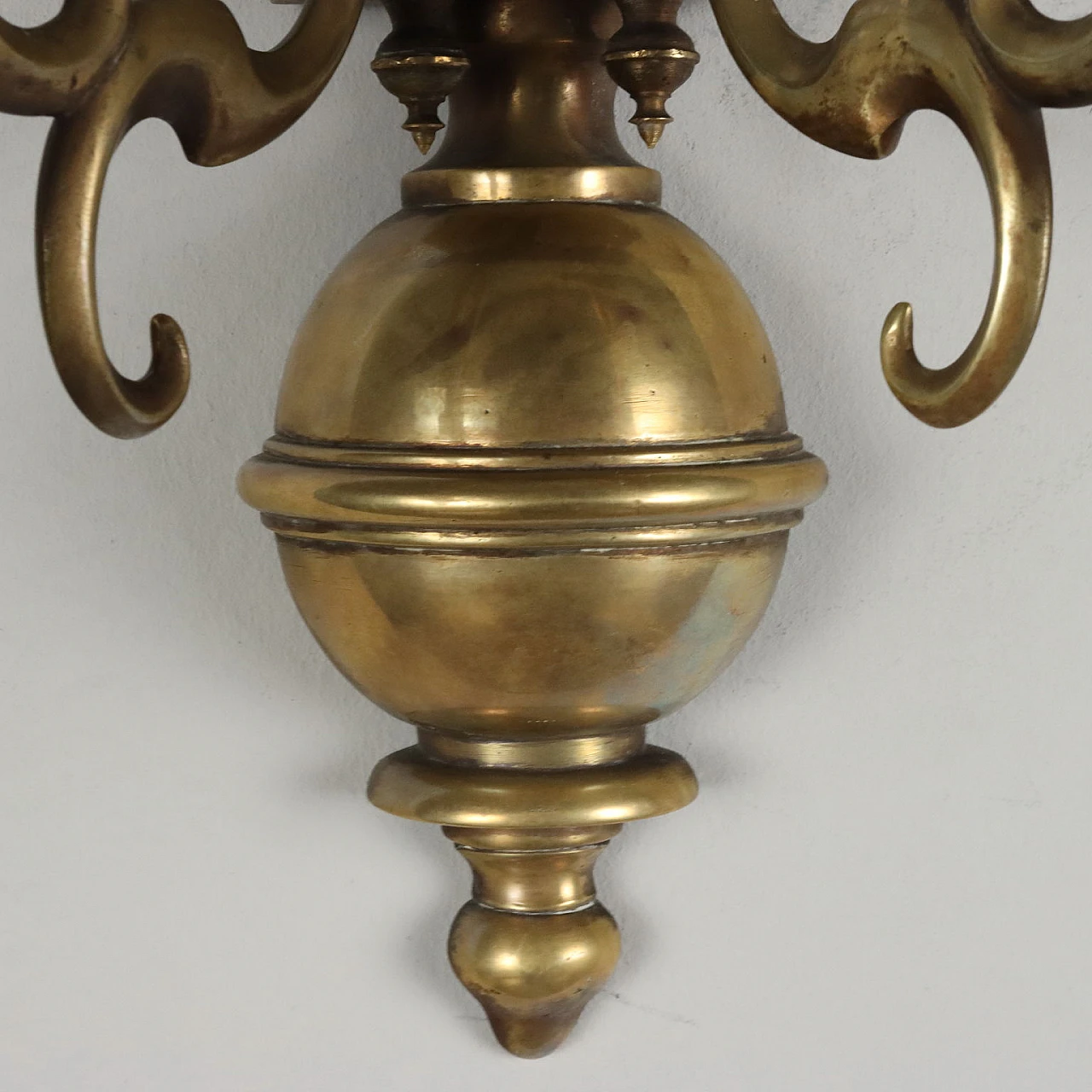 Coppia di applique stile Barocco olandese in bronzo, inizio '900 9