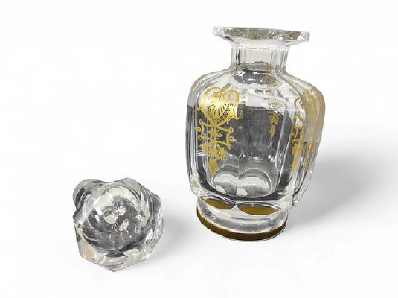 Empire style crystal bottle by Baccarat, 1960s 3