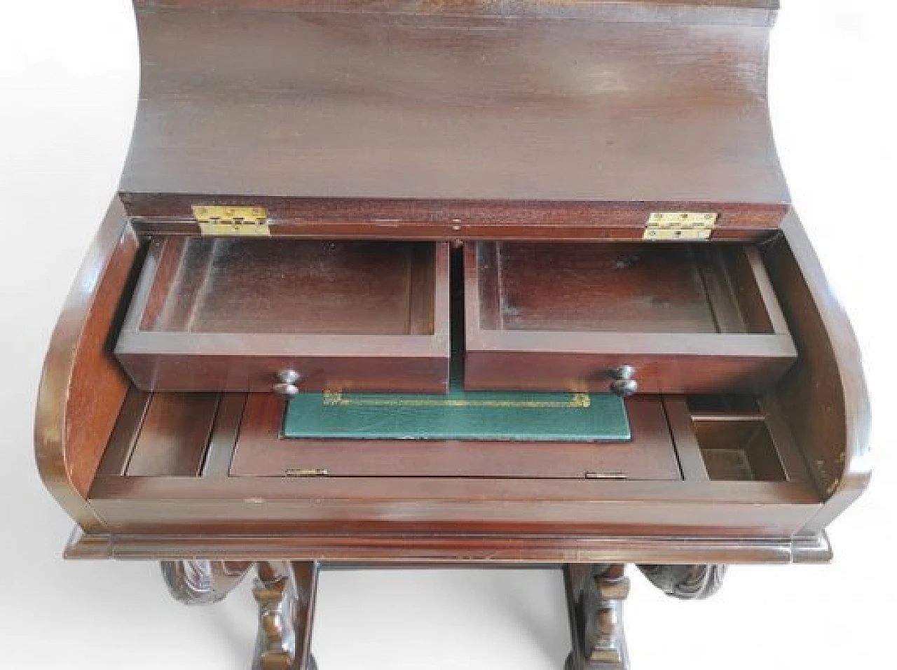 Davenport desk in cherry wood with drawers, 1950s 8