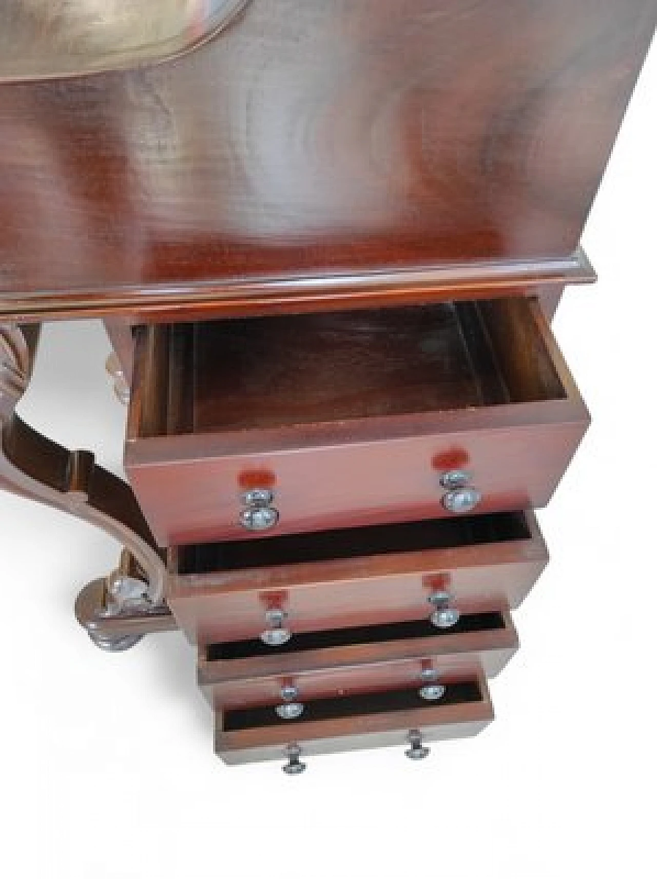 Davenport desk in cherry wood with drawers, 1950s 10