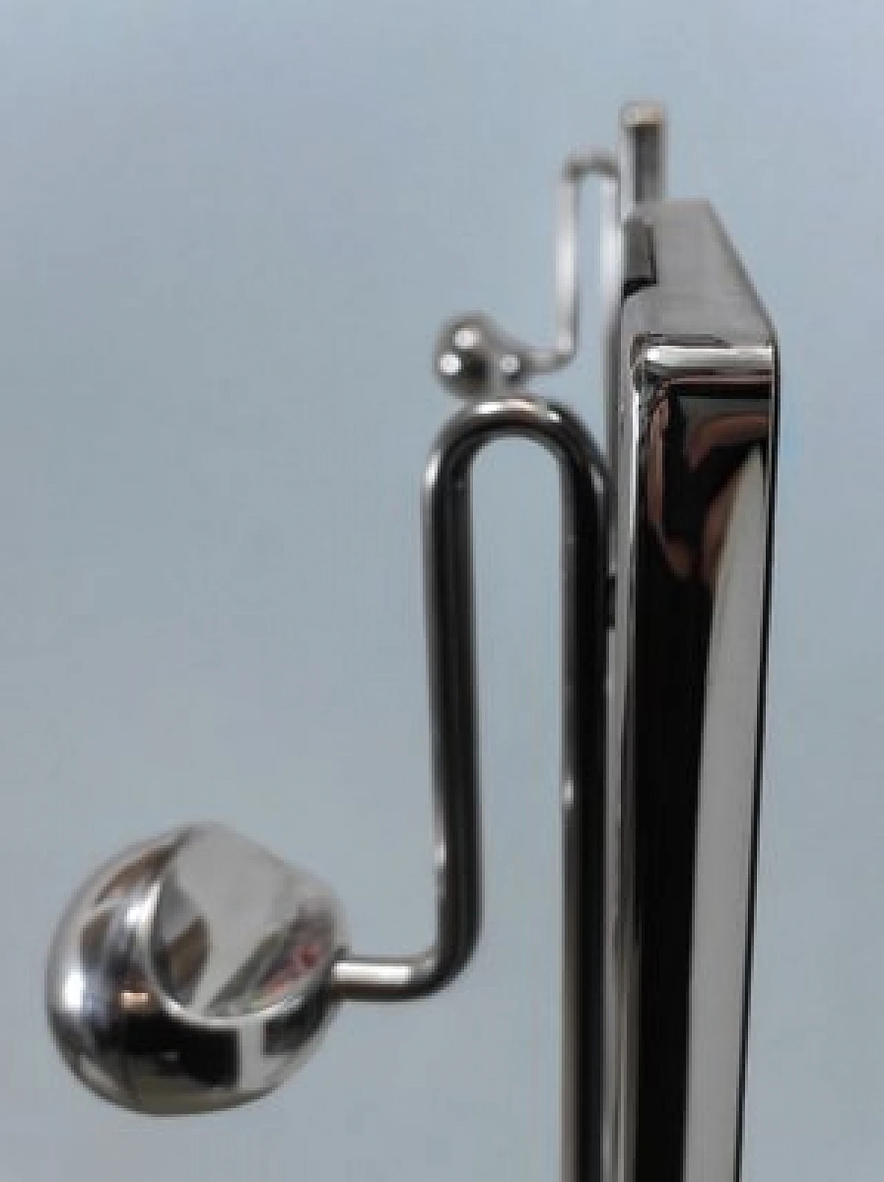 Pair of chromed metal and plastic wall clothes hangers, 1970s 4