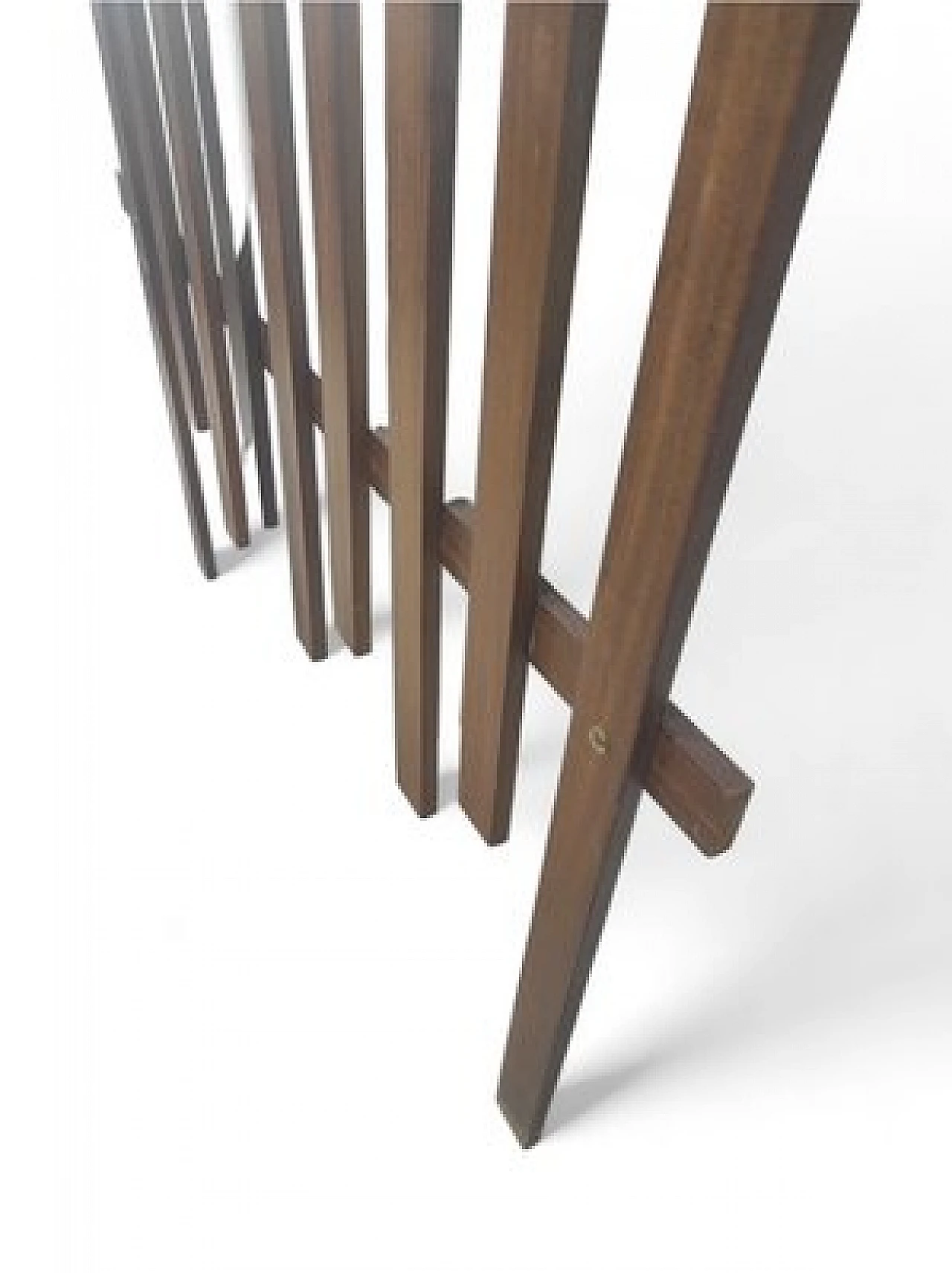 Wooden slatted wall clothes stand, 1980s 8