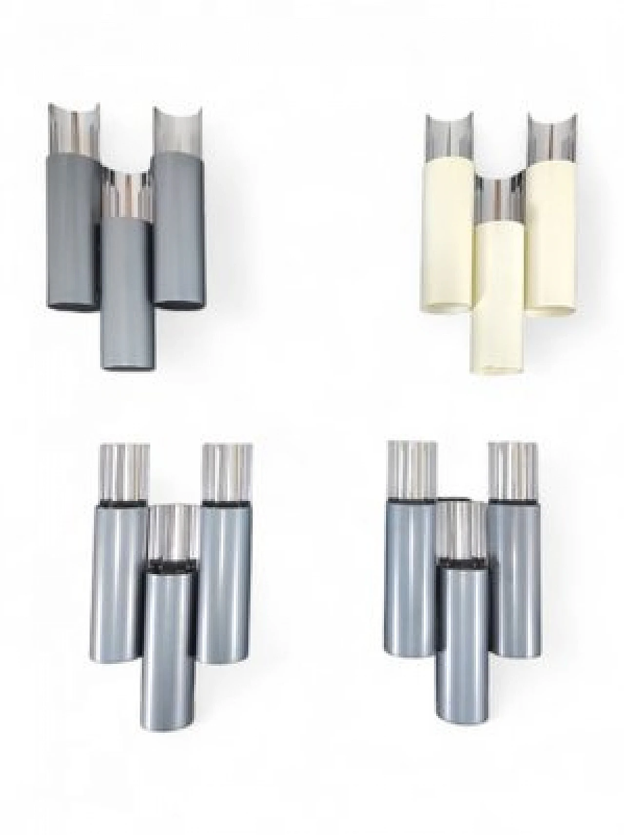4 Wall lamps in laquered & chromed metal by Stilnovo, 1960s 9
