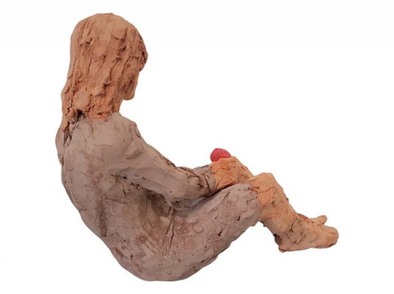 Roberto Montemurro, Woman, figurative terracotta sculpture, 1970s 4