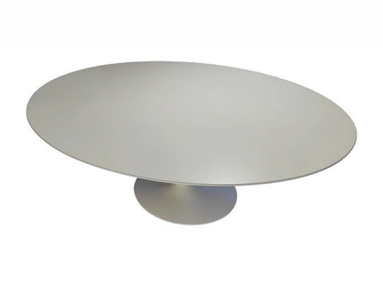 Oval table in white laminate by Eero Saarinen for Knoll, 1980s 3