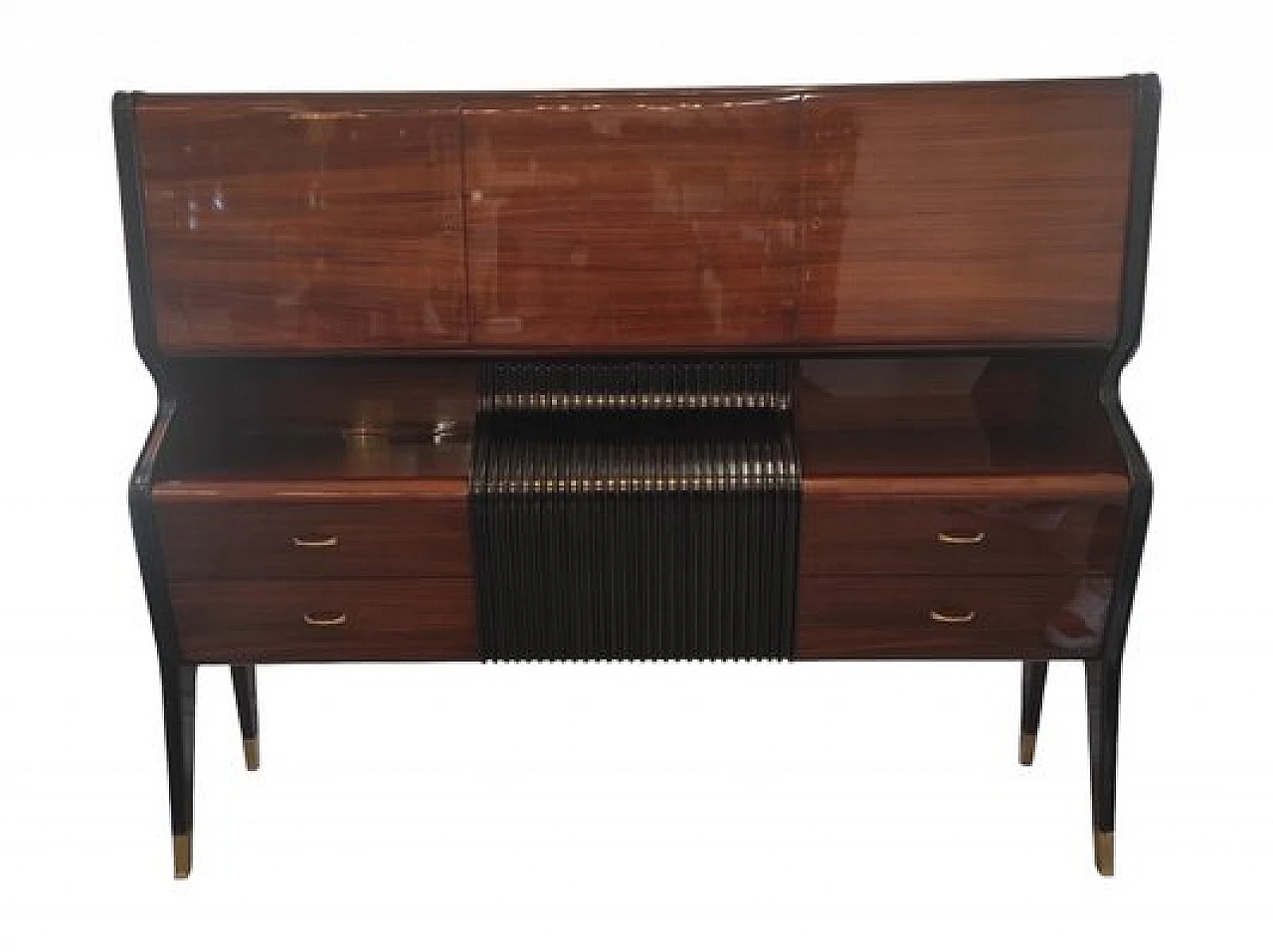 Sideboard with bar cabinet attributed to O Borsani for ABV, 1950s 1