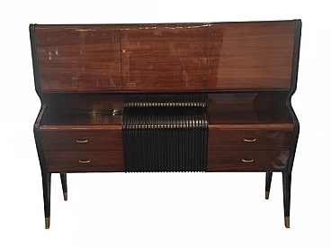 Sideboard with bar cabinet attributed to O Borsani for ABV, 1950s