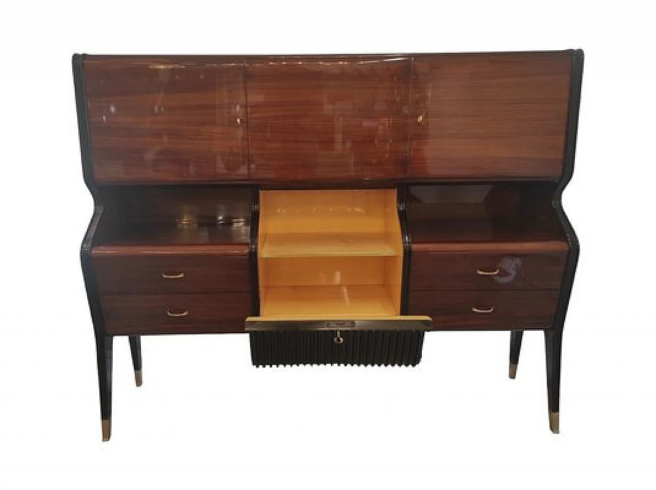 Sideboard with bar cabinet attributed to O Borsani for ABV, 1950s 8