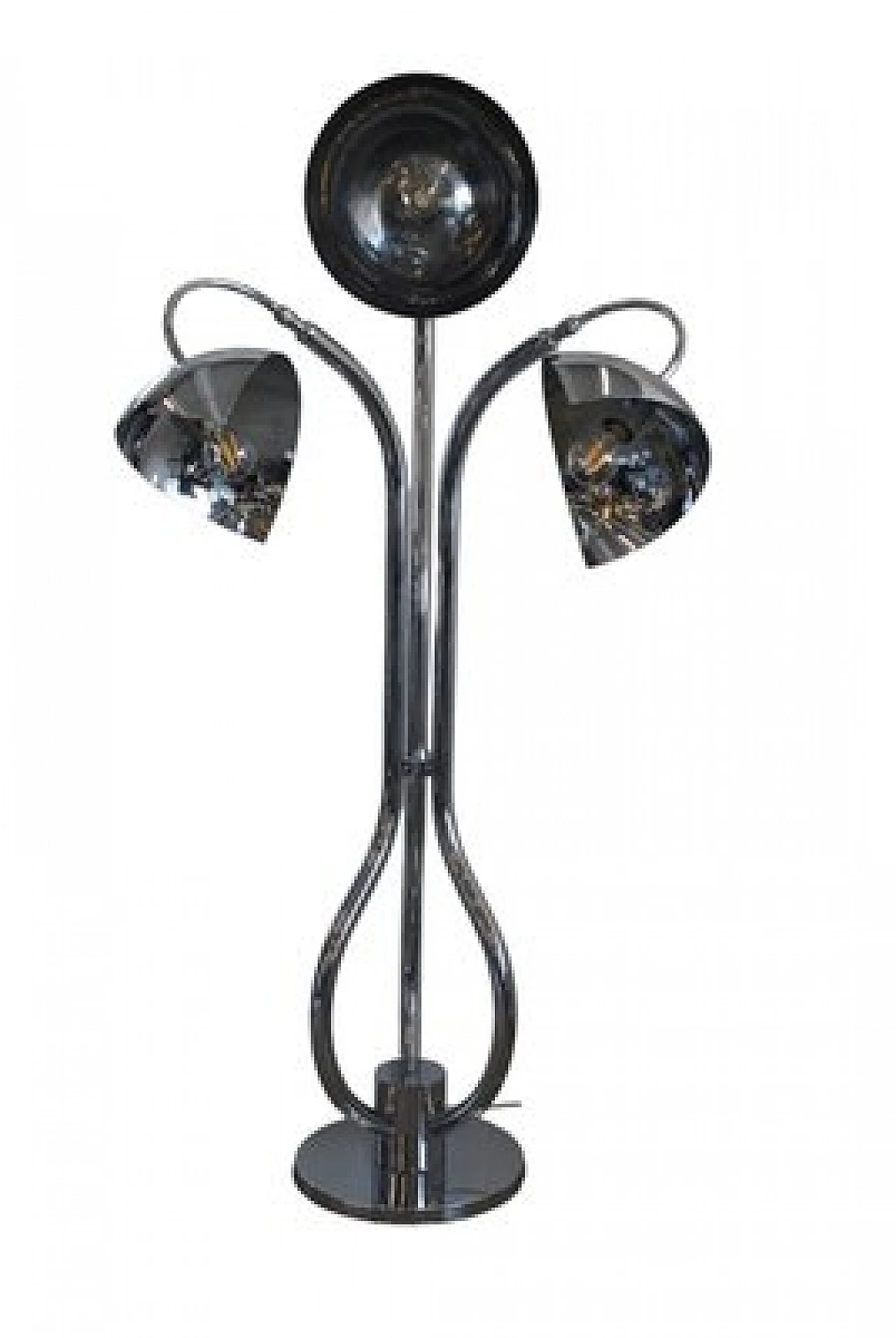 Chromed steel floor lamp by Adalberto Dal Lago, 1970s 1